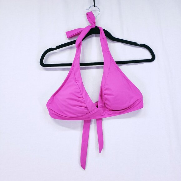 Athleta Pink Adjustable Strap Bikini Swim Bra Top Swimsuit Padded Size M - Picture 1 of 8